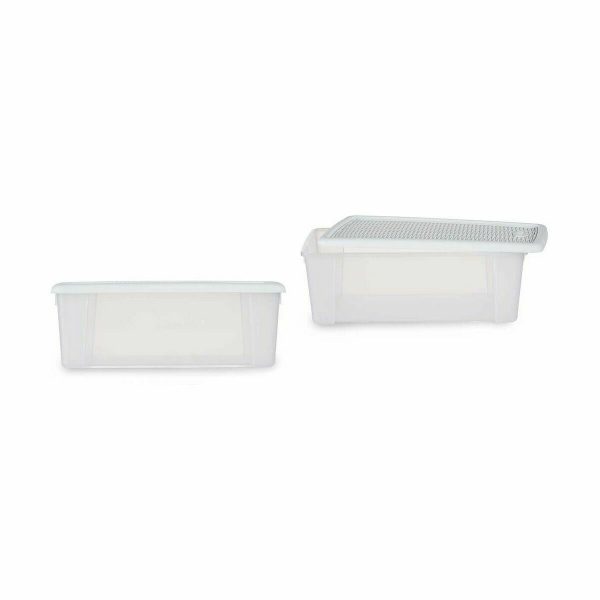 Storage Box with Lid Stefanplast Elegance White Plastic 5 L 19,5 x 11,5 x 33 cm (12 Units) Online now