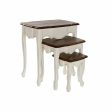 Set of 3 tables DKD Home Decor White Brown 60 x 40 x 66 cm Online Sale