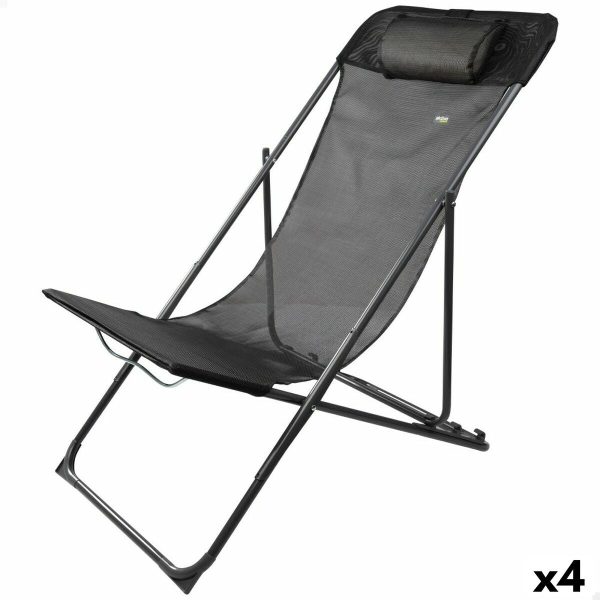 Reclining lounder Aktive Black 53 x 87 x 78 cm (4 Units) Discount