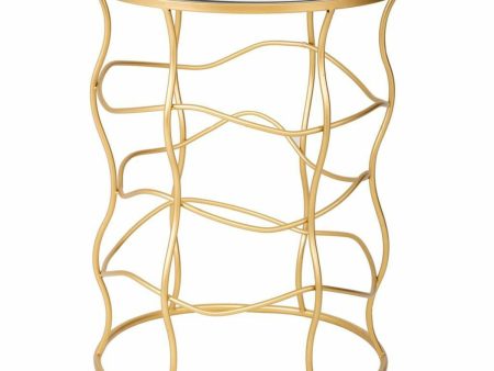 Side table Alexandra House Living Gold Metal 46 x 60 x 46 cm Discount