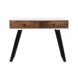 Console DKD Home Decor Metal White Mango wood 105 x 35 x 77 cm For Sale