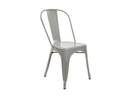 Chair DKD Home Decor Grey Metal 53 x 45 x 85 cm Cheap