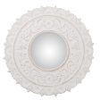 Wall mirror Alexandra House Living White Wood Worn 4 x 57 x 58 cm Circular Fashion