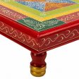 Side table Alexandra House Living Red Aluminium MDF Wood 38 x 14 x 38 cm Supply