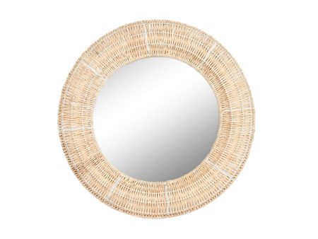 Wall mirror Home ESPRIT Natural Tropical 90 x 8 x 90 cm 88 x 8 x 88 cm Fashion