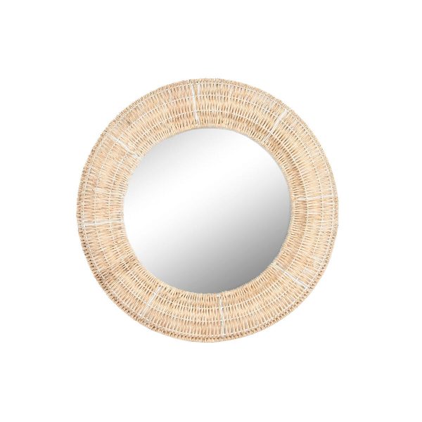 Wall mirror Home ESPRIT Natural Tropical 90 x 8 x 90 cm 88 x 8 x 88 cm Fashion