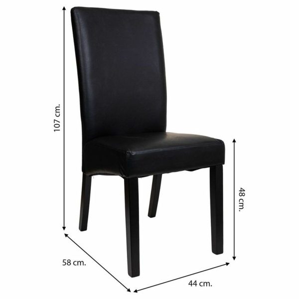 Dining Chair Alexandra House Living Black 48 x 102 x 49 cm Online Hot Sale