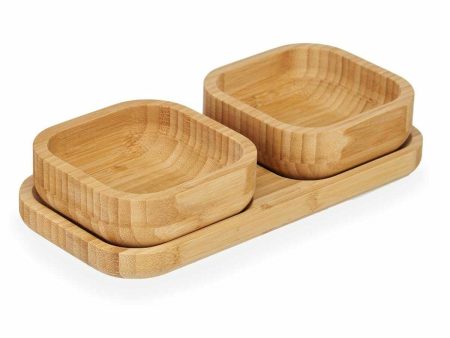 Appetizer Set Brown Bamboo (12 Units) Discount