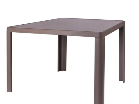 Dining Table Stella 90 x 90 x 75 cm Grey Aluminium Sale