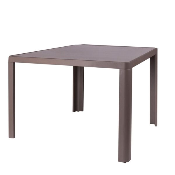 Dining Table Stella 90 x 90 x 75 cm Grey Aluminium Sale