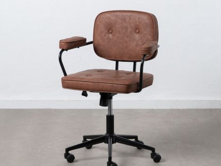 Office Chair 56 x 56 x 92 cm Camel on Sale