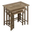 Side table Natural Bamboo 57 x 38 x 55 cm 45 x 32 x 47 cm 34 x 26 x 40 cm 3 Pieces (3 Units) on Sale