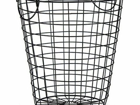 Basket With handles Black Steel 30 x 30 x 30 cm (8 Units) Online now