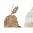 Basket DKD Home Decor Wall 55 x 33 x 14 cm Rattan (2 Units) Sale