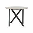 Side table DKD Home Decor 65 x 65 x 49,5 cm Black Metal Wood Light brown For Discount