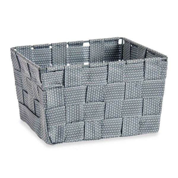 Basket Braiding Grey Cloth (15 x 10,5 x 20 cm) (24 Units) For Cheap