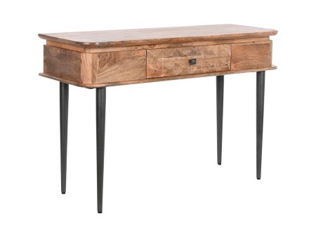 Console DKD Home Decor Natural Black Metal Mango wood Hot on Sale