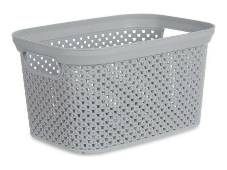 Basket Grey Plastic 3 L 16,5 x 12,5 x 23 cm Sale