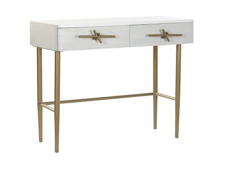 Console DKD Home Decor White Multicolour Golden Metal Iron Mango wood 30 x 40 cm 90 x 45 x 74 cm Cheap