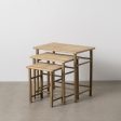 Side table Natural Bamboo 57 x 38 x 55 cm 45 x 32 x 47 cm 34 x 26 x 40 cm 3 Pieces (3 Units) on Sale