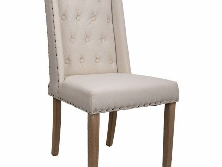 Dining Chair Alexandra House Living Cream 53 x 102 x 53 cm For Sale