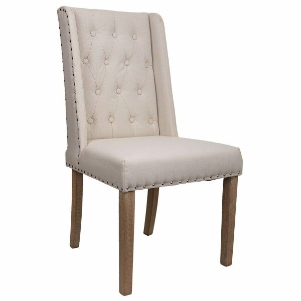 Dining Chair Alexandra House Living Cream 53 x 102 x 53 cm For Sale