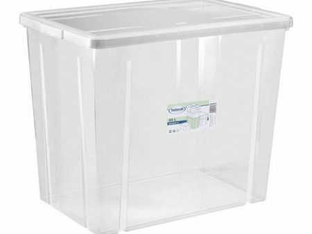 Storage Box with Lid Tontarelli Linea box 80 L 59 x 39 x 48 cm (6 Units) Online Hot Sale