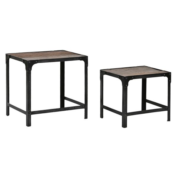 Set of 2 tables Home ESPRIT Natural 48 x 36 x 45 cm Cheap