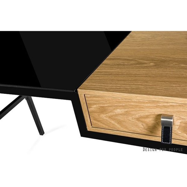 Desk Unique LESTE JSBG-142-1 Black Steel 120 x 76 x 60 cm Supply