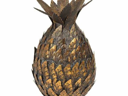 Candle Holder Alexandra House Living Golden Iron 18 x 28 x 18 cm Pineapple Online Sale