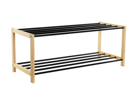 Shoe Rack Home ESPRIT Black Natural 80 x 31 x 32 cm Online Sale