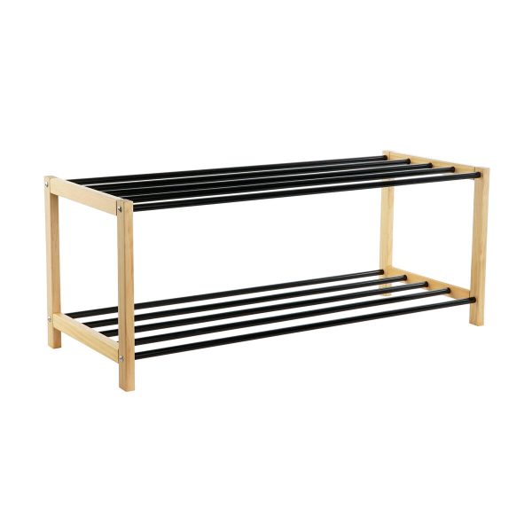 Shoe Rack Home ESPRIT Black Natural 80 x 31 x 32 cm Online Sale