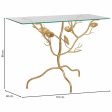 Hall Alexandra House Living Gold Glass Iron 40 x 80 x 110 cm Cheap