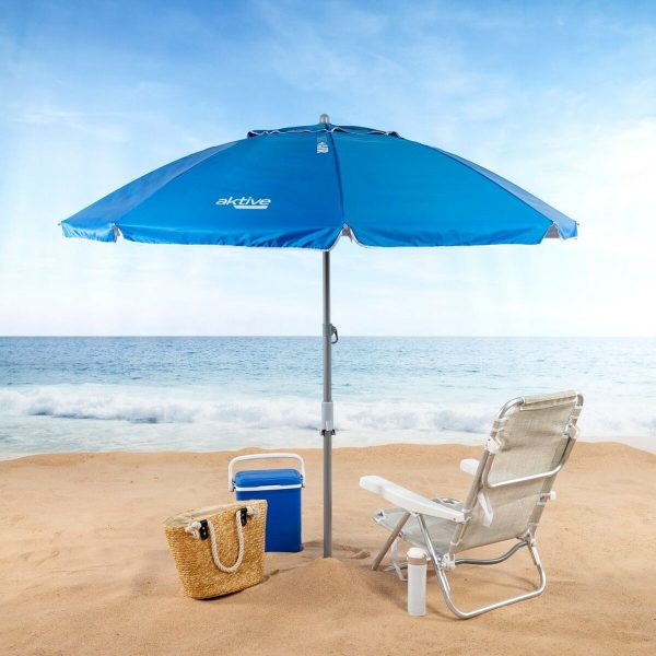 Sunshade Aktive Blue Polyester Aluminium 200 x 205 x 200 cm (6 Units) Online now