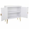 Hall Alexandra House Living Golden MDF Wood 36 x 81 x 80 cm Hot on Sale