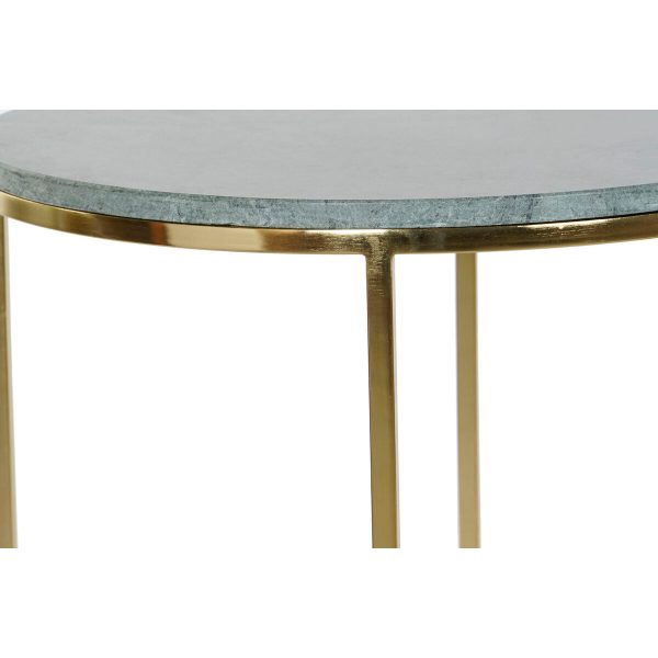 Set of 2 tables DKD Home Decor Green Golden 46 x 46 x 58 cm For Discount