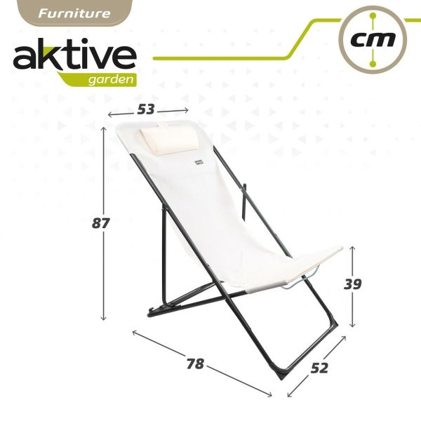 Reclining lounder Aktive White 53 x 87 x 78 cm (4 Units) Online Sale