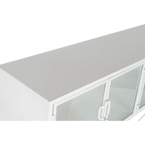 Console DKD Home Decor White Metal Crystal 120 x 35 x 80 cm Fashion