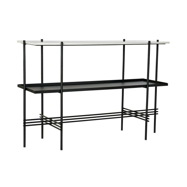 Console DKD Home Decor Black Metal White Marble Modern (120 x 40 x 80 cm) on Sale