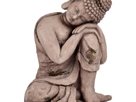 Decorative Garden Figure Buddha Grey Polyresin (28,5 x 43,5 x 37 cm) Online now