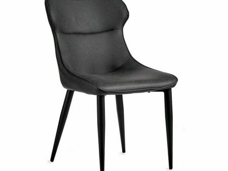 Armchair Black Anthracite Steel 49 x 86 x 60 cm (2 Units) For Cheap