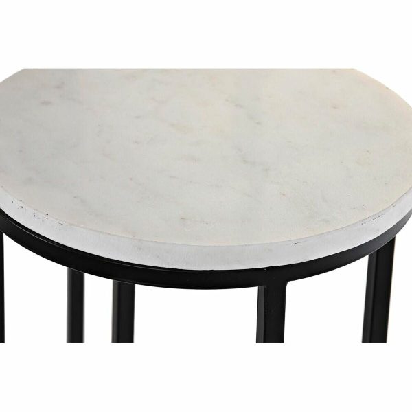 Set of 2 small tables DKD Home Decor White Black 30,5 x 30,5 x 69 cm For Cheap