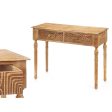 Hall Table with 2 Drawers Brown Mango wood 98 x 77 x 42 cm Curve Discount