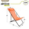 Reclining lounder Aktive Orange 53 x 87 x 78 cm (4 Units) Discount