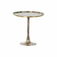 Console DKD Home Decor Brown Golden Aluminium 51 x 51 x 51 cm For Sale