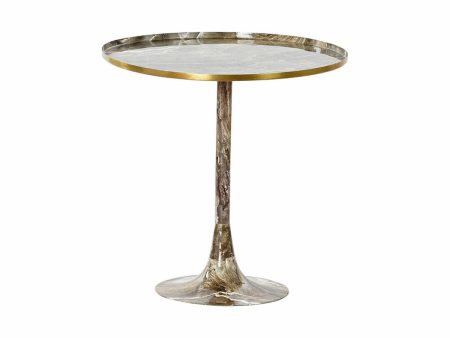 Console DKD Home Decor Brown Golden Aluminium 51 x 51 x 51 cm For Sale