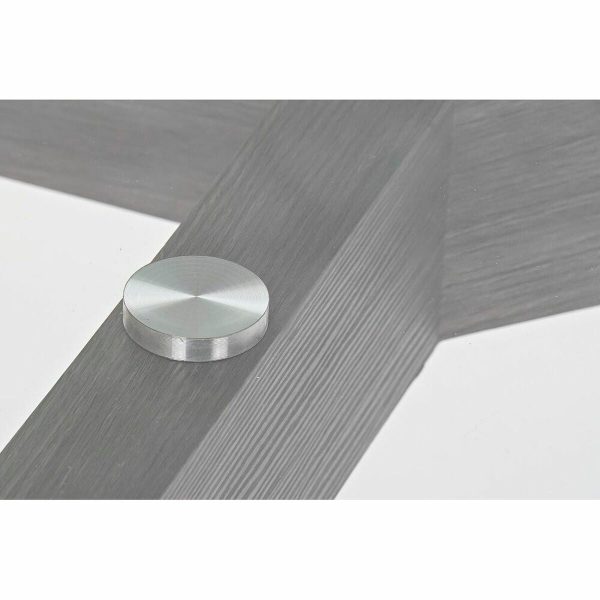 Dining Table DKD Home Decor Crystal Grey Transparent MDF Wood (160 x 90 x 75 cm) Online