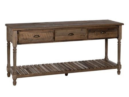 Console Brown Fir wood MDF Wood 184,5 x 50 x 86,8 cm on Sale