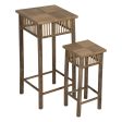 Side table Natural Bamboo 22,5 x 22,5 x 50 cm 32,5 x 32,5 x 70 cm 2 Pieces (2 Units) Online Sale