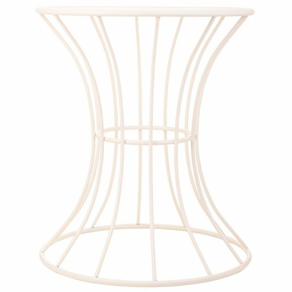 Side table Alexandra House Living White Iron 20 x 50 x 21 cm Online